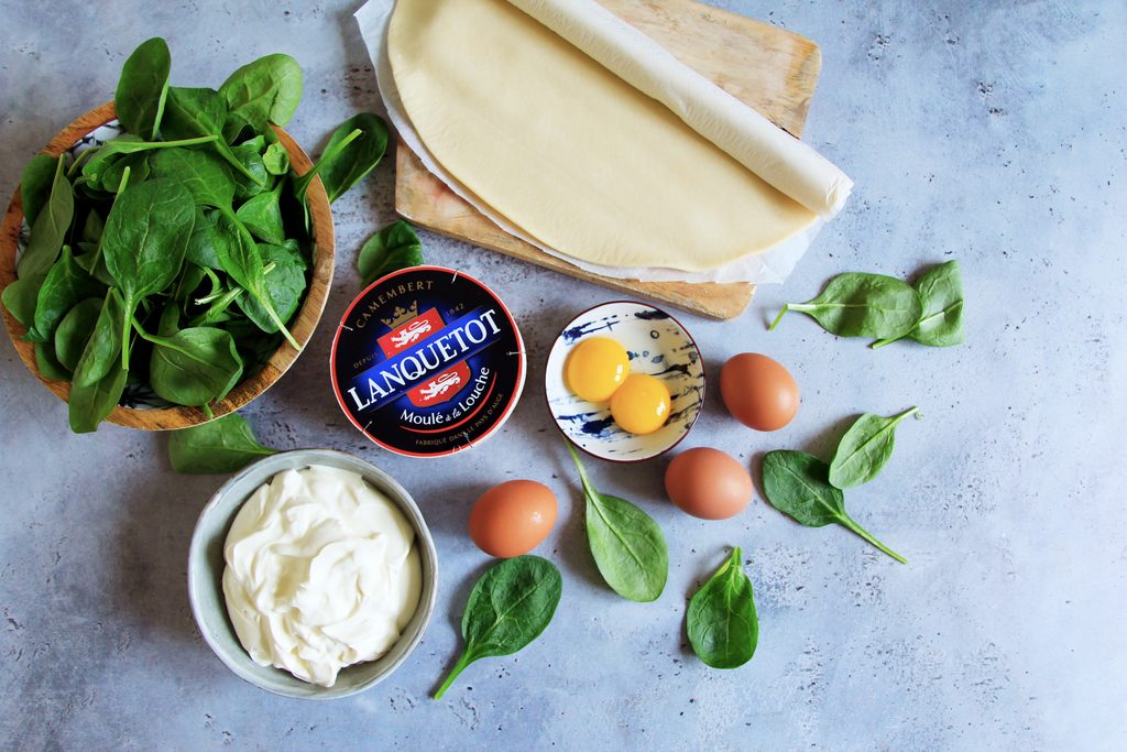 photo ingrédients quiche épinards, camembert lanquetot1